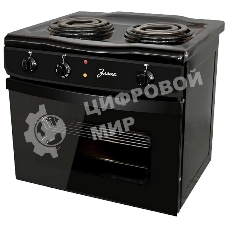 Плита электрическая Злата 231Т черный, конфорок 2 шт, духовка 25 л, 43 см x 47 см x 50 см