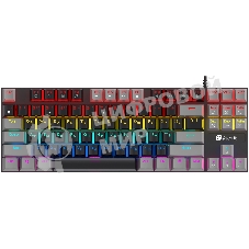 Клавиатура проводная Oklick K600X механическая черный/серый USB Multimedia for gamer LED