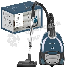 Пылесос EUROSTEK EVC-2002 синий, 400/2100 Вт, уборка сухая, пылесборник мешок 2 л