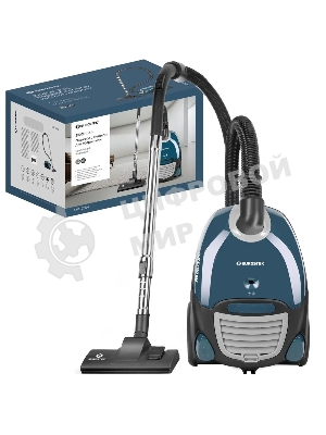 Пылесос EUROSTEK EVC-2002 синий, 400/2100 Вт, уборка сухая, пылесборник мешок 2 л