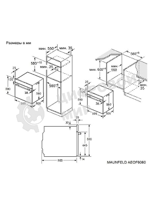 Шкаф духовой электрический Maunfeld AEOF6060S