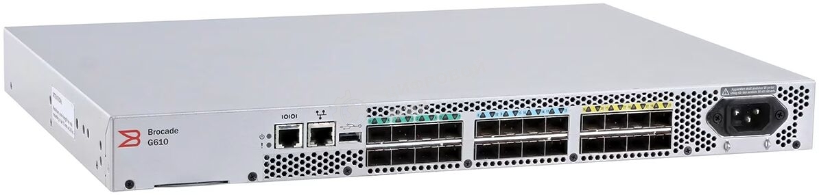 Коммутатор Brocade G610, 24×FC, 16Gb SWL SFP+