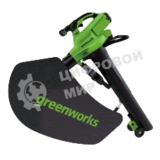Воздуходув-Садовый Пылесос аккумуляторный GreenWorks GD40BVIIk4, 40V, бесщеточный, c 1хАКБ 4Ач и ЗУ (2406907UB)