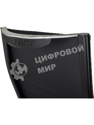 Кресло руководителя Бюрократ CH BALANCE черный, экокожа, крестов. металл черный