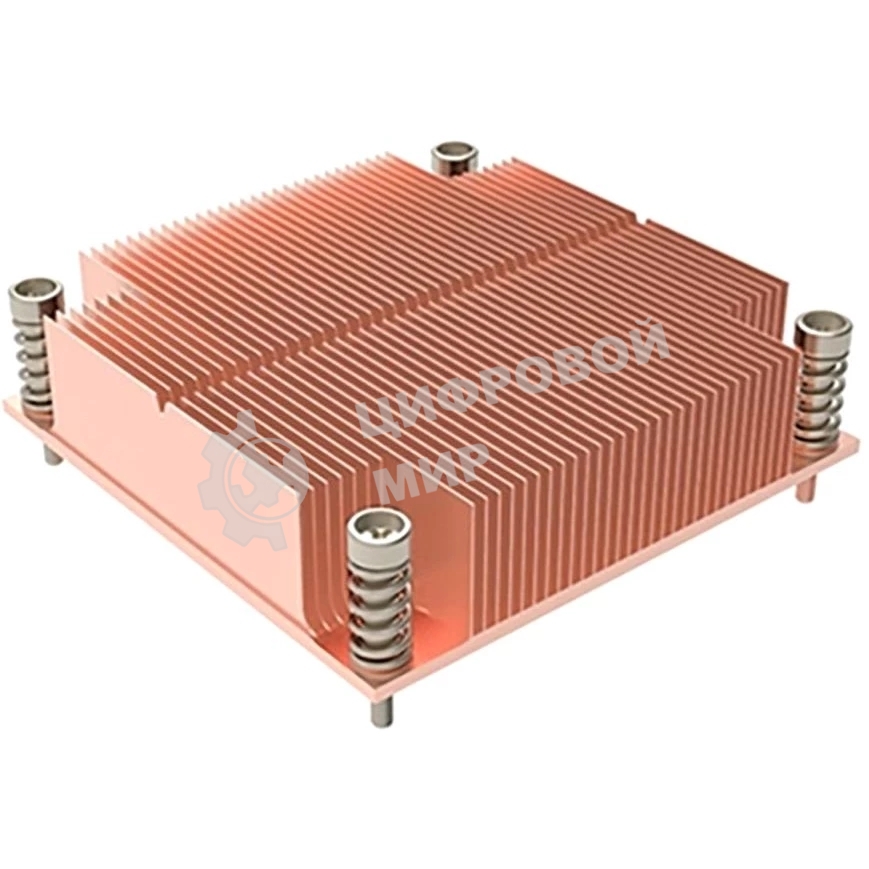 Радиатор для процессора Alseye 1U1C-1700 медь, 125 Вт, 25 мм