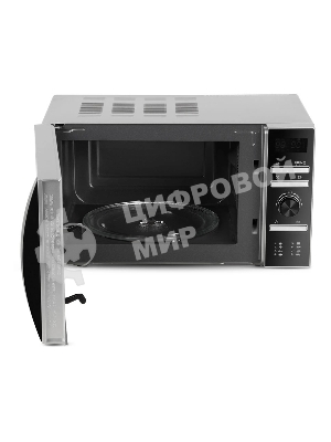 Микроволновая печь Hyundai HYM-D3026 серебристый, 20 л, 700 Вт, переключатели - кнопки, поворотный механизм