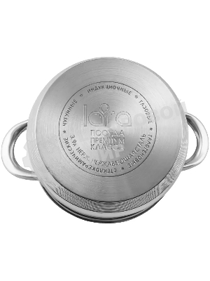 Кастрюля Lara LR02-582 SONATA 20x12,5 см, 3.9 л, нержавеющая сталь, с крышкой