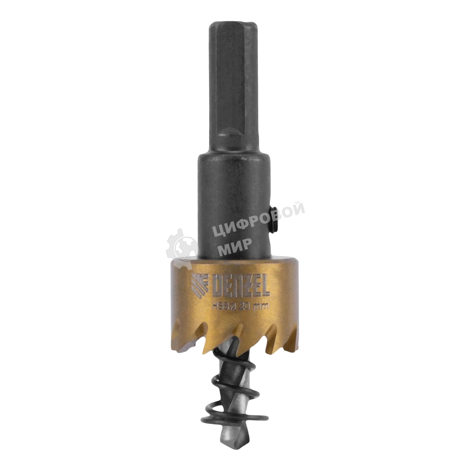 Коронка по металлу Denzel HSS, 20 мм, нитридтитановое покрытие