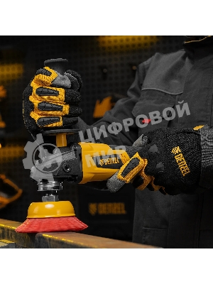 Щетка для УШМ Denzel 100 мм, чашка, нейлоновая щетина, М14