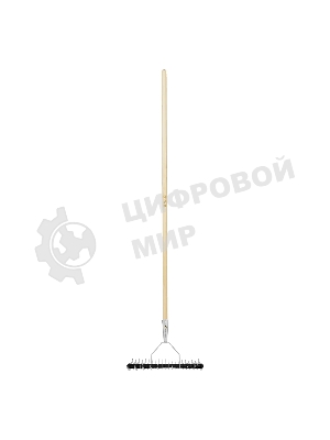 Грабли Palisad BASE двусторонние аэраторные, стальные, зубъя 11/21шт, 340 мм, деревянный черенок