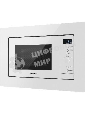 Встраиваемая микроволновая печь Weissgauff HMT-220 WG Grill белый, 20 л, 700 Вт, переключатели - сенсор, поворотный механизм