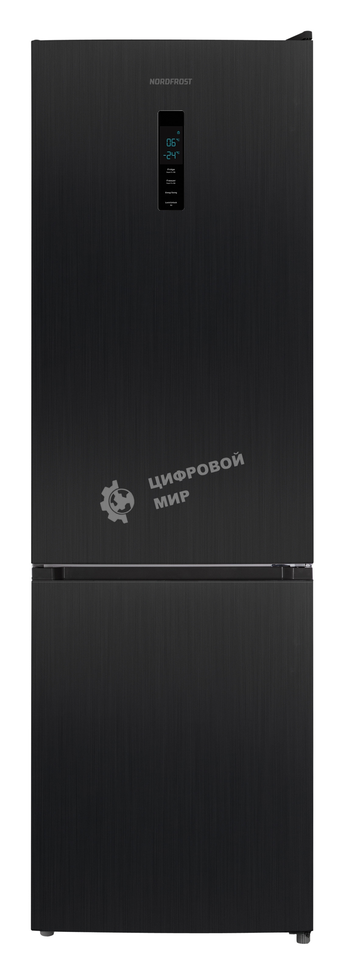 Холодильник Nordfrost RFC 390D NFXd темная нержавеющая сталь двухкамерный 240/95л морозилка снизу