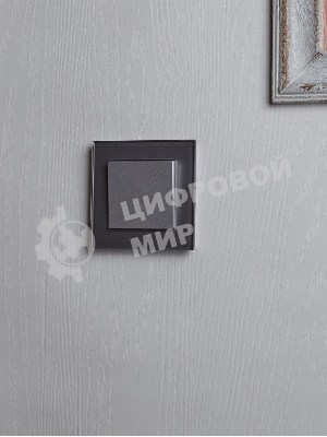 Рамка 1-местная IEK BRITE РУ-1-2-БрСе стекло серый