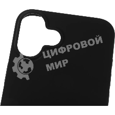 Чехол (клип-кейс) BoraSCO для Apple iPhone 16 Plus Silicone Case черный (73521)