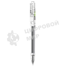 Ручка гелевая автоматическая Deli EG05-BK прозрачный, d=0.5мм, черные чернила