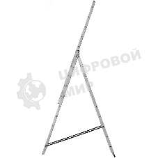 Лестница трехсекционная алюминиевая, 3 х 10 ступеней, H=285/481/674 см, вес 12.19 кг