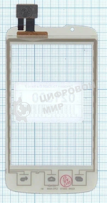Сенсорное стекло (тачскрин) для Fly IQ436 Era Nano 3, белое