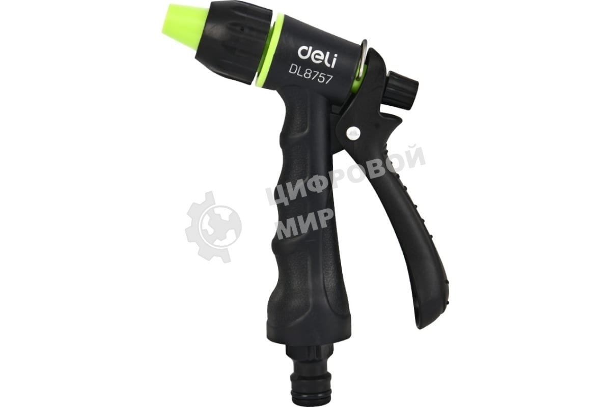 Пистолет-распылитель поливочный Deli DL8757 3 режима распыления, диаметр шланга 3/4