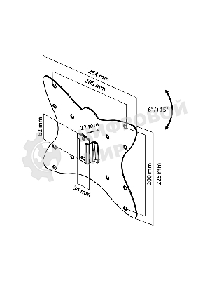 Кронштейн LE'STER LST-201.01 ТВ 10