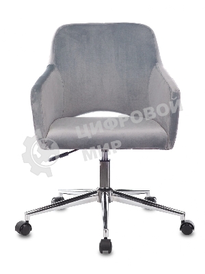 Кресло офисное Бюрократ CH-380SL серая жемчужина Italia 26, крестовина металл хром