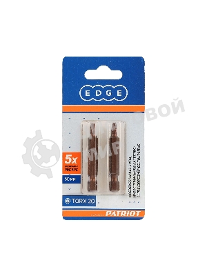 Бита EDGE by PATRIOT T20, сталь S2, длина 50 мм, 2шт в блистере