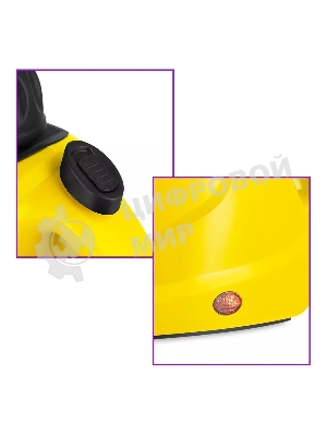 Пароочиститель ручной KITFORT KT-9138-3 черно-желтый, 1050 Вт