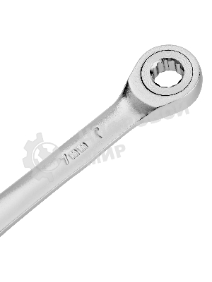 Ключ комбинированный трещоточный Denzel 7 мм, CrV, матовый хром