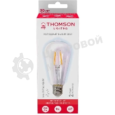 Лампа светодиодная филаментная Thomson TH-B2342 E27, эдисон, 9Вт, 6500К, белый холодный, 1 шт.