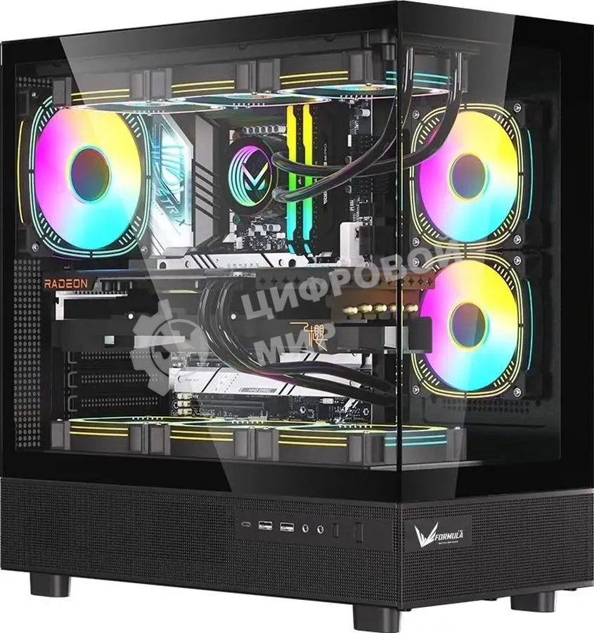 Компьютерный корпус AeroCool/Formula Crystal Z8 черный без БП ATX 9x120мм 7x140мм 1xUSB2.0 1xUSB3.0 1xUSB3.1 audio bott PSU