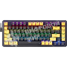 Игровая клавиатура REDRAGON ELF черно-желтая (USB, Redragon+Melt Gold, 82 кл ., RGB)