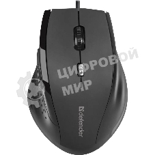 Мышь проводная Defender Accura MM-362 черный, 1600 dpi, USB, кнопки - 6