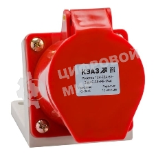 Розетка 134 63А 6h 380AC 3P+PE IP67 для монтажа на поверхность КЭАЗ 241220