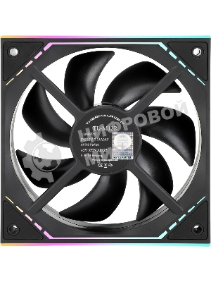 Кулер для корпуса Thermalright TL-M12R Reverse (124x120x25mm, 4-pin PWM, ARGB, 42.6CFM, 23.2dBA, 1500RPM, черный)