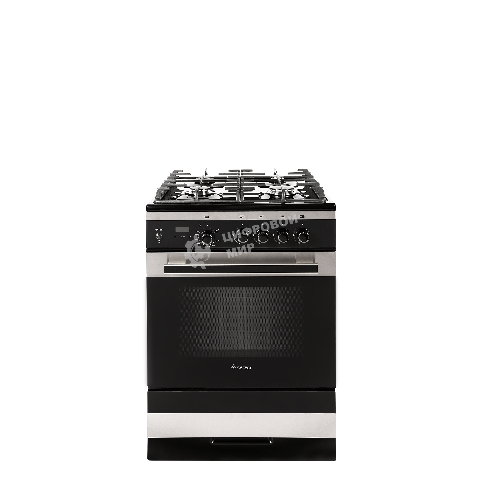 Плита газовая Gefest ПГ 6500-04 0169 черный, конфорок 4 шт, духовка 52 л, 60 см x 85 см x 60 см