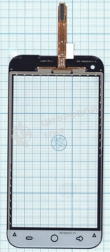 Сенсорное стекло (тачскрин) HF6-GP0 F6043018 ZR 1425 FPC-V1.0, черное