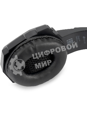 Гарнитура Oklick HS-L355G чёрный, проводная, 3.5 мм, подсветка