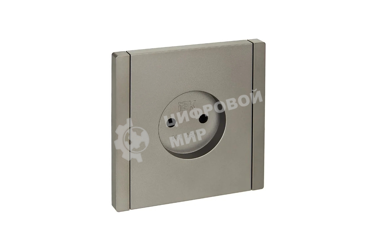Розетка IEK FORTE&PIANO FP518 без заземления винтовое крепление 10А сталь