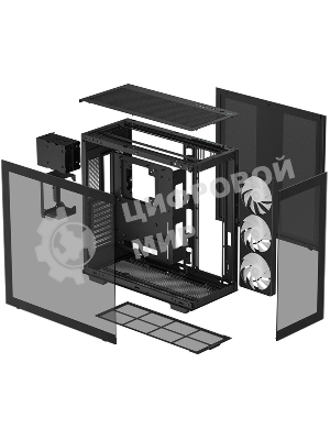 Компьютерный корпус Deepcool CH780 черный (ATX, без БП, ARGb, 4xUSB3.2 Type-A + USB3.2 Type-C) (R-CH780-BKADE41-G-1) MidiTower