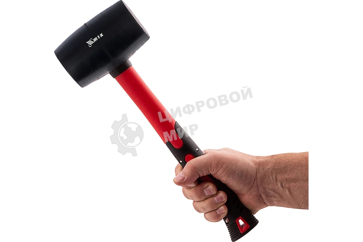 Киянка резиновая Matrix 11193 680 г, черная резина, фибергласовая рукоятка