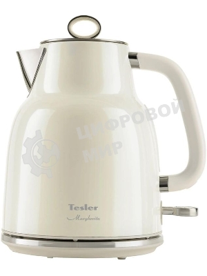 Чайник электрический Tesler KT-1760 бежевый, 1.7 л, 2200 Вт, скрытый нагревательный элемент