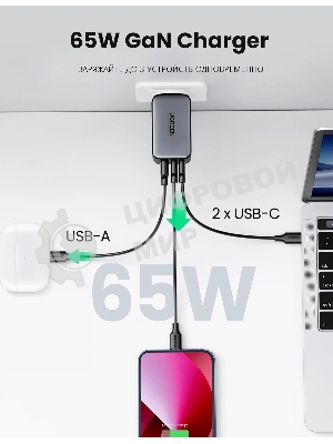 Сетевое зарядное устройство Ugreen CD244 (10335) Black