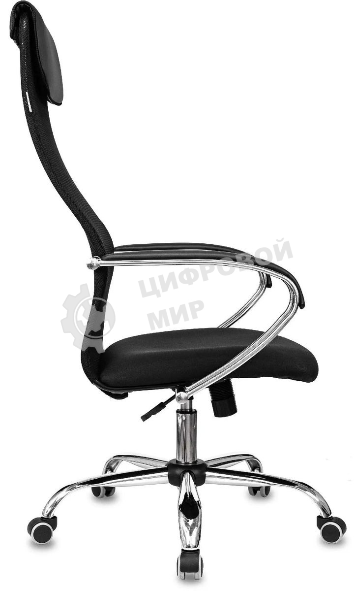 Кресло руководителя Бюрократ CH-607SL TW-01 Neo Black черный, сетка/ткань с подголов. на колес. металл хром