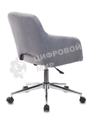 Кресло офисное Бюрократ CH-380SL серая жемчужина Italia 26, крестовина металл хром