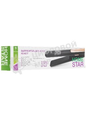 Выпрямитель для волос Homestar HS-8017 черный, 25 мм, 210 °C, 1 режим