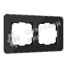 Рамка на 2 поста WERKEL Elite (черный, стекло) W0022448