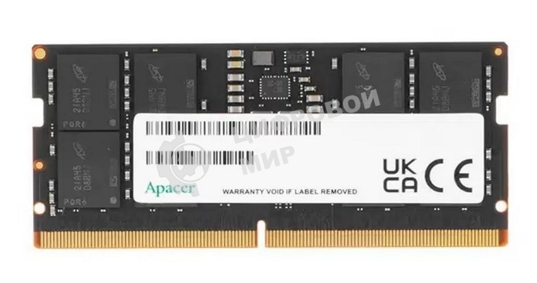 Оперативная память Apacer, DDR5, 16GB (1x16GB), 4800MHz, CL40, SO-DIMM