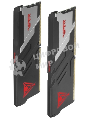 Оперативная память Patriot Memory Viper Venom, DDR5, 48Gb (2x24GB), 6000 MHz, CL30, DIMM, с радиатором, черный