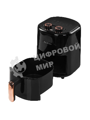 Аэрогриль Sakura SA-7677BK черный, 1200 Вт, 4 л, механическое управление, 9 программ