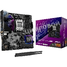 Материнская плата ASRock B850M Riptide WiFi, AM5, AMD B850, 4xDDR5, 4xSATA, 3xM.2, 1xPCIe 5.0 x16, 1xPCIe 4.0 x4, 1xHDMI, 1xDP, 1x2.5Gb LAN, Wi-Fi 7, Bluetooth 5.4, 1xUSB-C 10Gbps, 1xUSB-A 10Gbps, 2xUSB-A 5Gbps, 4xUSB-A 2.0, 3x3.5 мм, 7.1, mATX