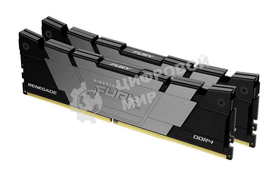 Оперативная память Kingston Fury Renegade, DDR4, 64Gb (2x32Gb), 3600MHz, CL18, DIMM, с радиатором, черный